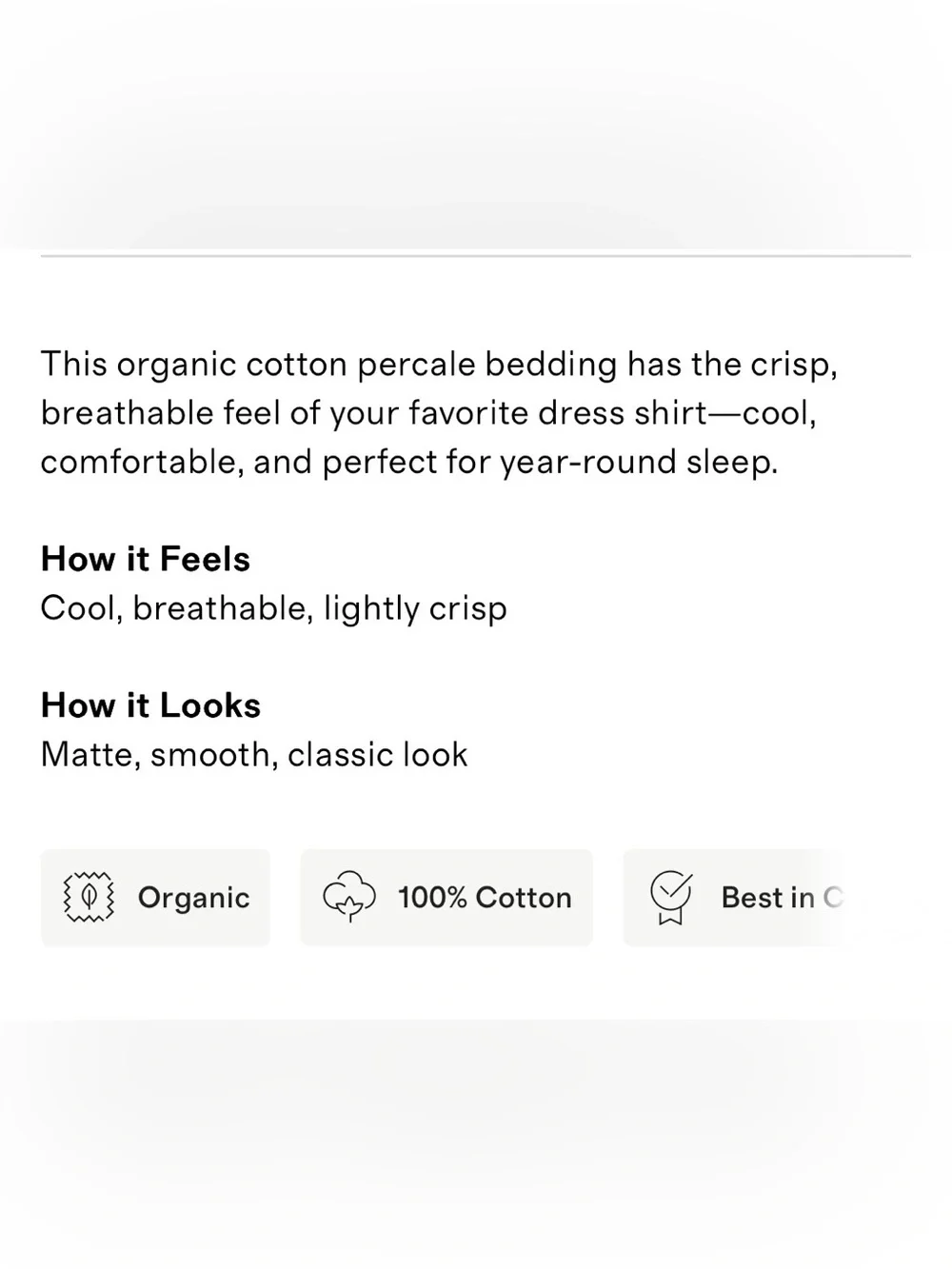 NWT Quince Luxury Organic Crisp Percale Ivory Duvet Cover!